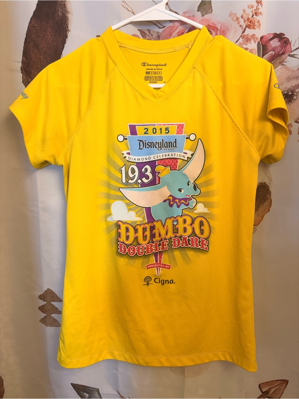Small Champion Yellow Disneyland 'Dumbo Double Dare' Graphic Tee
